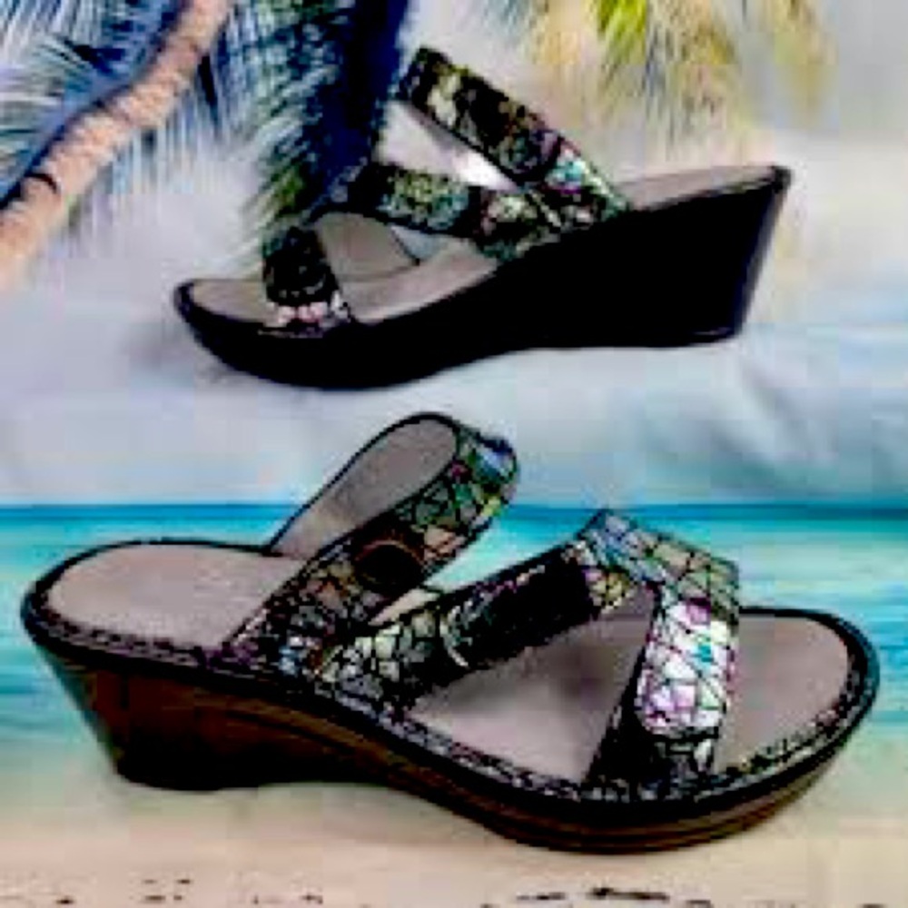 Alegria Womens Loti Open Toe Casual Slide Sandals  Size 8 1/2